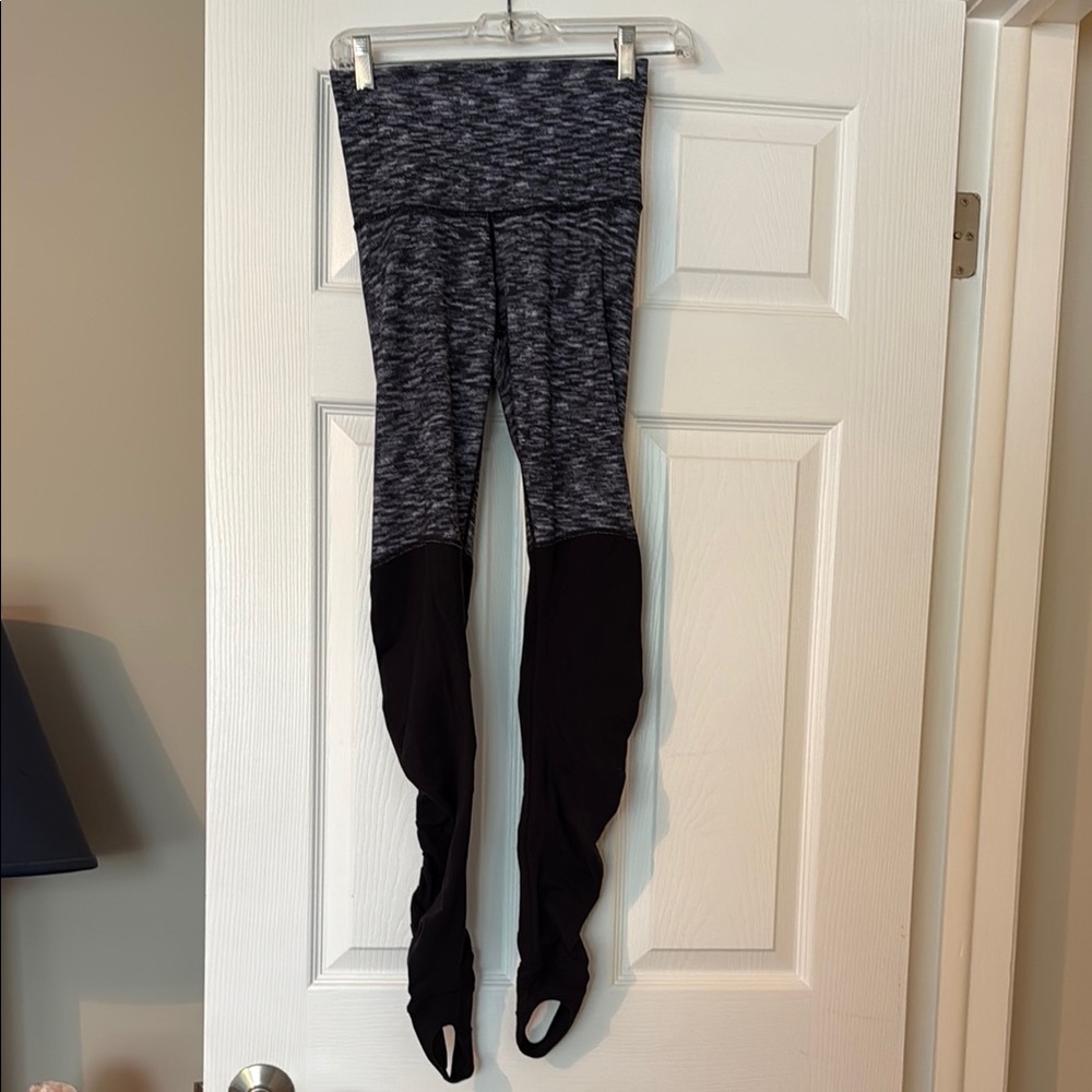 lululemon athletica Gray and Black Leggings